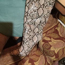 Faux Snake Skin Knee High Boots With Stilleto Heal