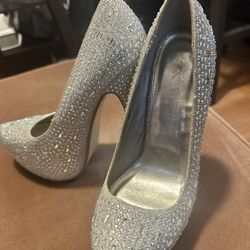 Silver 6 Inch Heels 