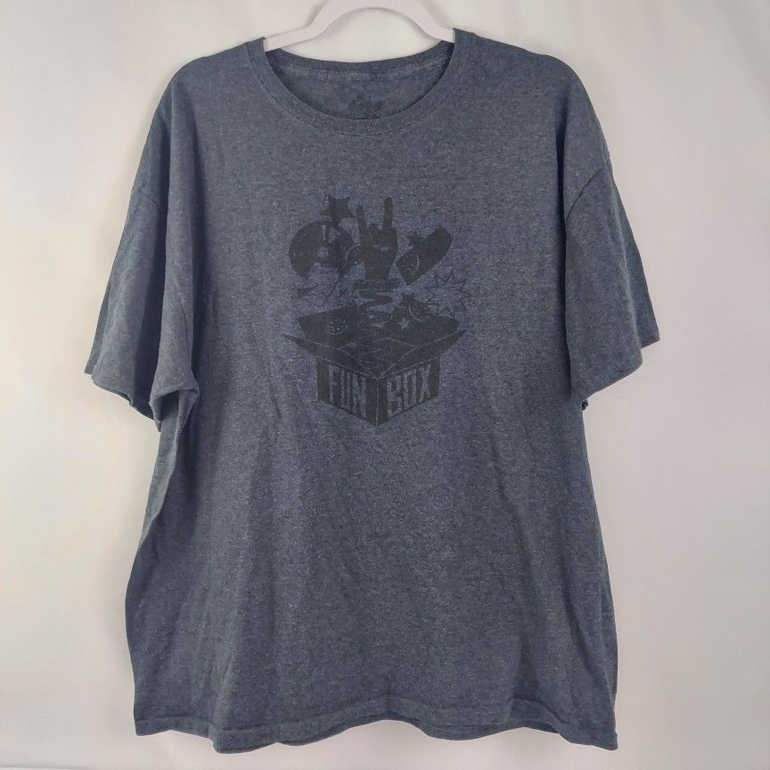 Fun Box T Shirt Dark Grey Size XL Extra Large Jack In The Box Clown