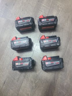 Milwaukee Batteries 5.0 18 V $ 55 Each