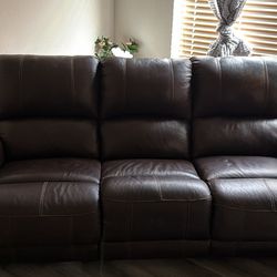 Four pieces electric recliner sofa coffee table an end tables