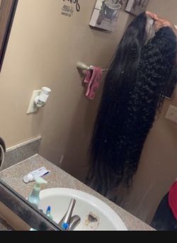 40 inch straight wig