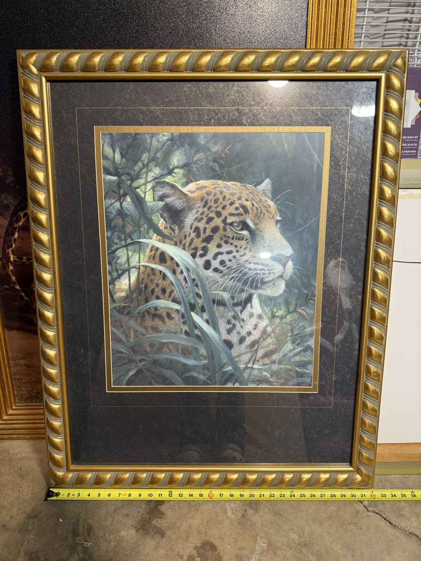 Framed Cheetah Wall Art - 32”x40”