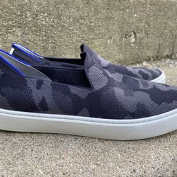 Rothy's The Sneaker Gray Camo Women Slip On Low Top Shoes Size 9.5