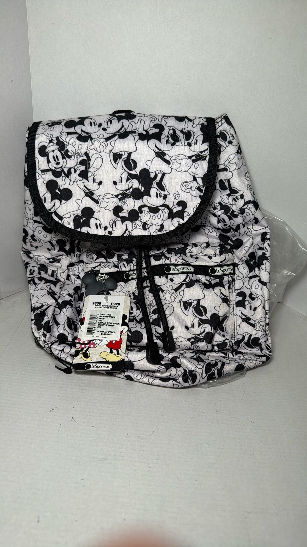 LeSportsac Mickey Loves Minnie Backpack Small Eddie Backpack 9808