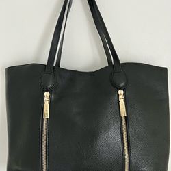 Steve Madden Black with gold Zippers XL Tote bag 