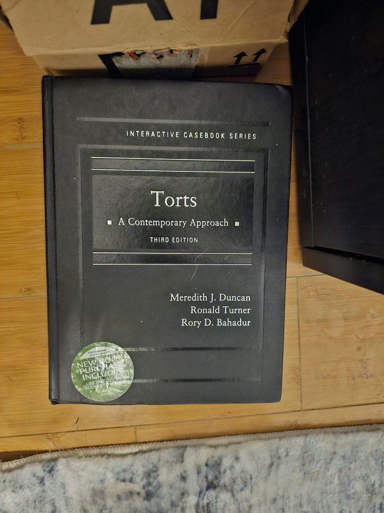 First Year Law Textbook - Torts: A Contemporary Approach