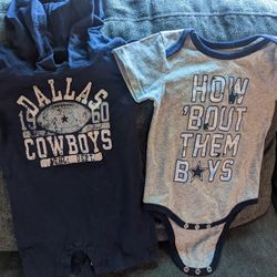 Dallas Cowboys Set Baby Onesie Romper