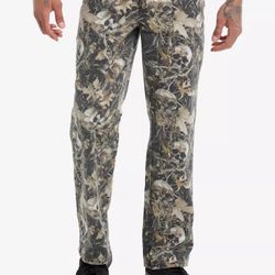 Skull Camouflage Wide Leg Jeans 👖 