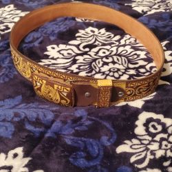 Brand New Cowboy Horse Leather Belt