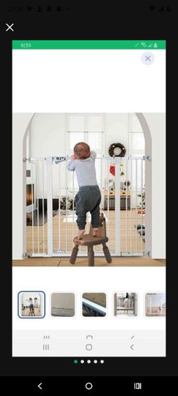 X-Tall White Metal Gate No Drill  *NEW*
       #65