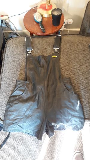 Photo Vintage harley Davidson leather shortalls