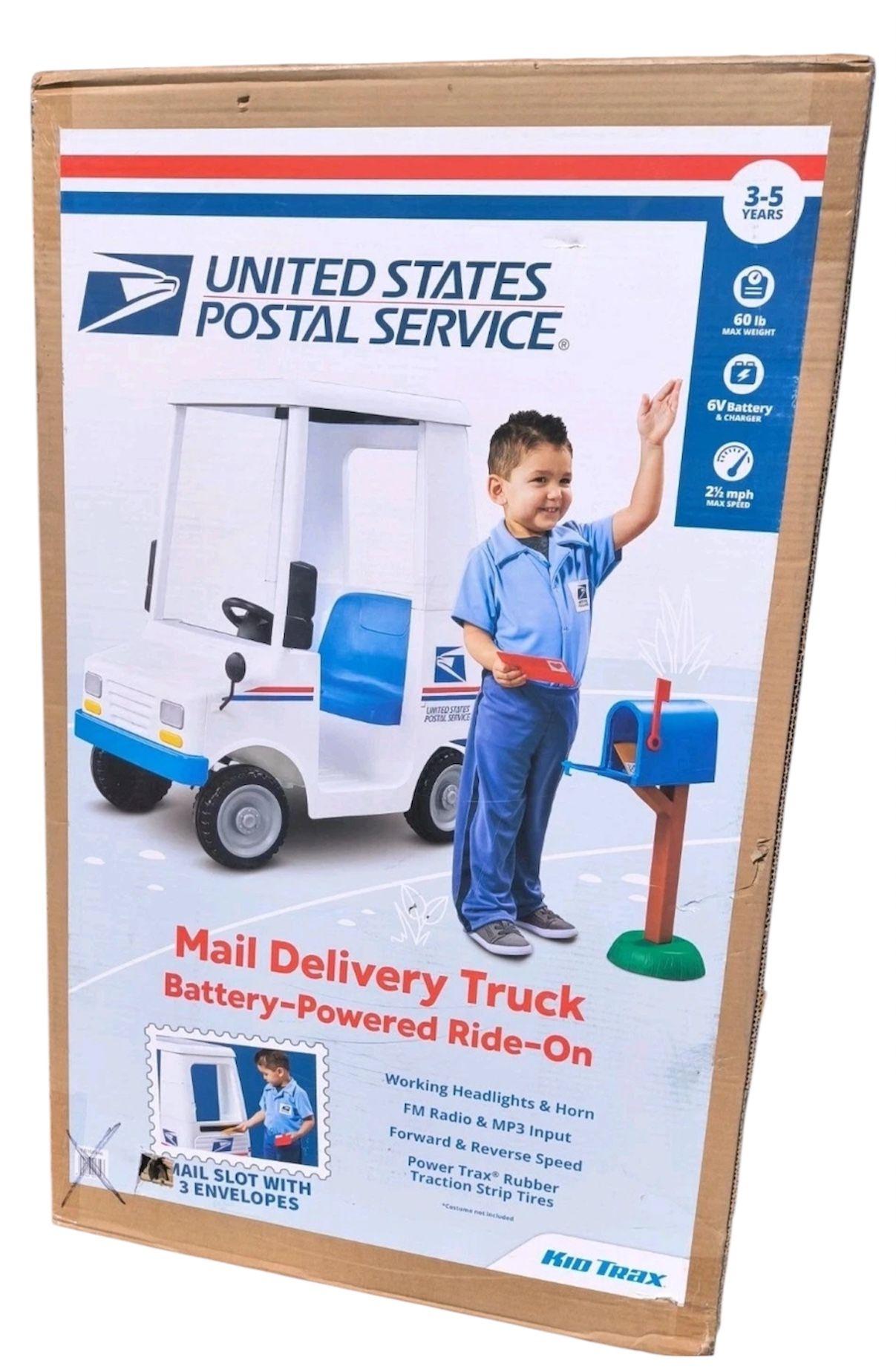 KID TRAX 6V USPS Mail Truck Ride On Toy for Kids