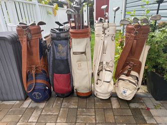Golf clubs and bags