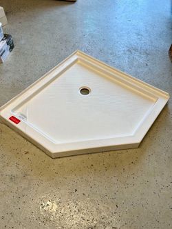 40”X40” Shower Corner Base Pan stand up in White bath bathroom