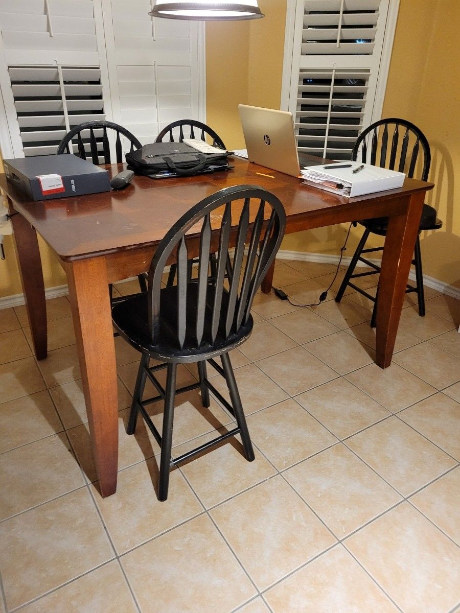 Solid Wood Kitchen Table (counter height)