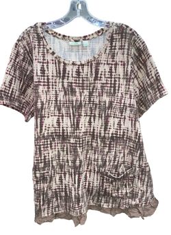 LOGO Lounge by Lori Goldstein LadiesTop Size XL Boho Front Pockets