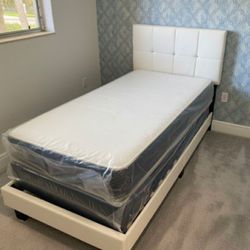 New Twin Size Bed Frame With Mattress New Bedroom Furniture Bed Set Cama Nueva Unipersonal Twin Bed 