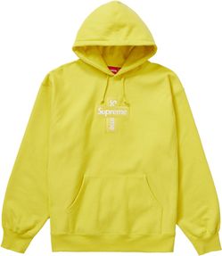 Supreme Cross Logo Hoodie Lemon Size Small
