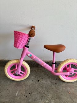 Pink balance bike