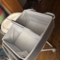 FREE!!    Gray Fabric Diaper Caddy Organizer