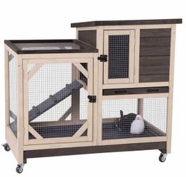 Large Rabbit Hutch XZ7001 with Run and Waterproof Roof