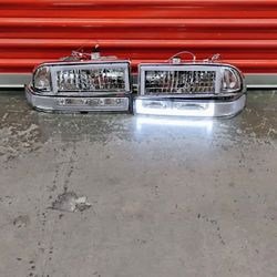 Chrome LED Halogen Headlights for Chevrolet Blazer S10 1994_2004