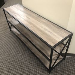 75 Inch TV Stand - BRAND NEW. - Heavy Duty Welded Steel Frame With Driftwood Design Uh