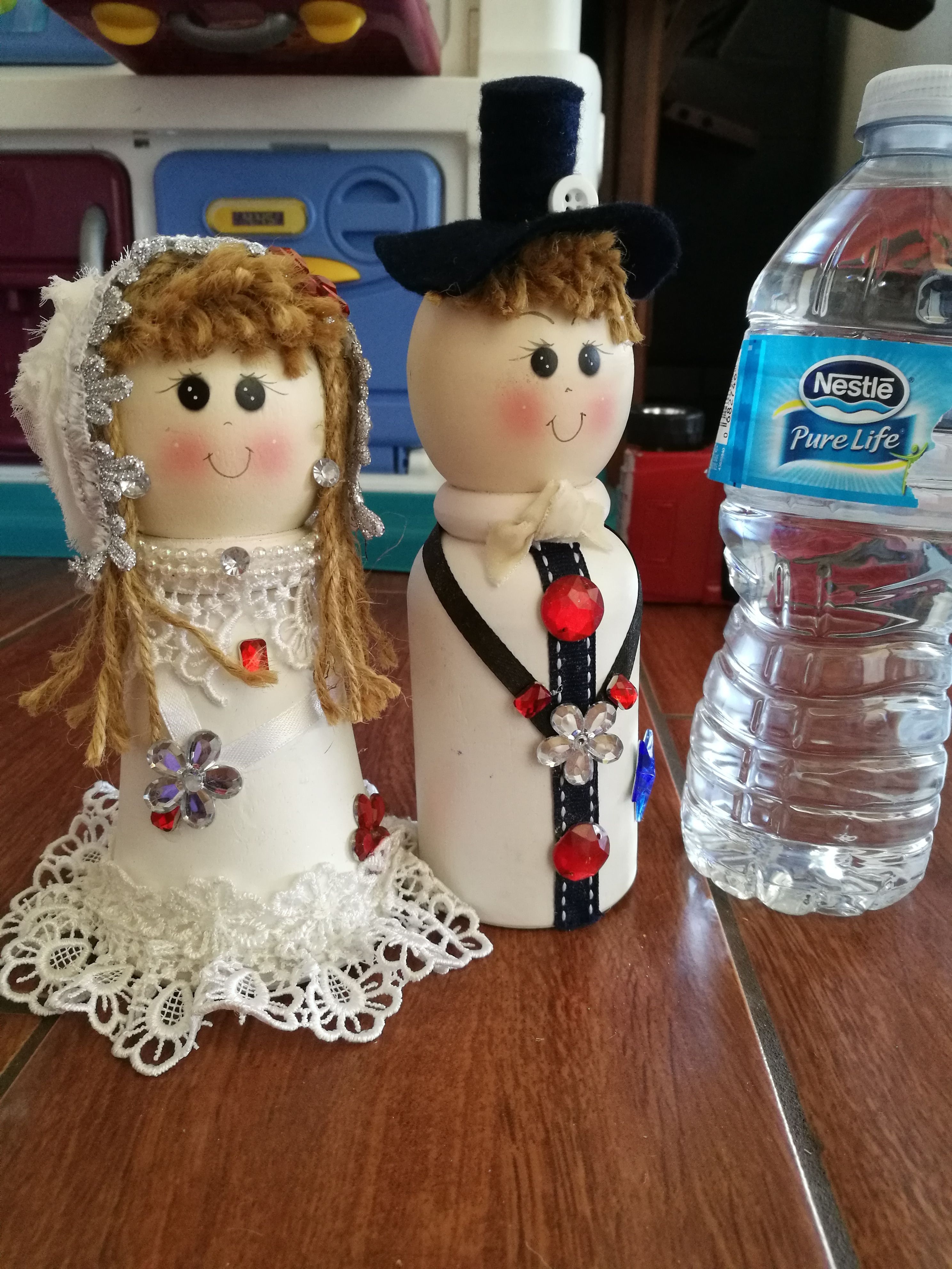 pairs couple dolls wedding handmade cake toppers decoration