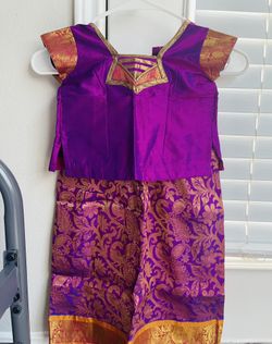 Pure Pattu Lehanga For Age 6months-2years