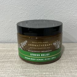 BATH & BODY WORKS Stress Relief EUCALYPTUS SPEARMINT Sugar Body Scrub 13oz NEW