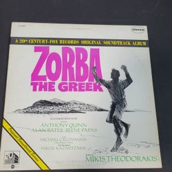 Vintage Vinyl LP Record Of Original Motion Picture Soundtrack, 1964 Film Zorba The Greek