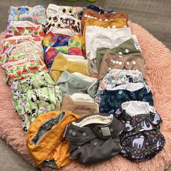 27 Cloth Diapers And 33 Various Inserts