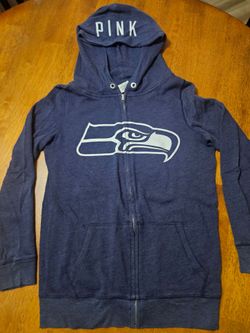 Women's Navy Seahawks zip up
