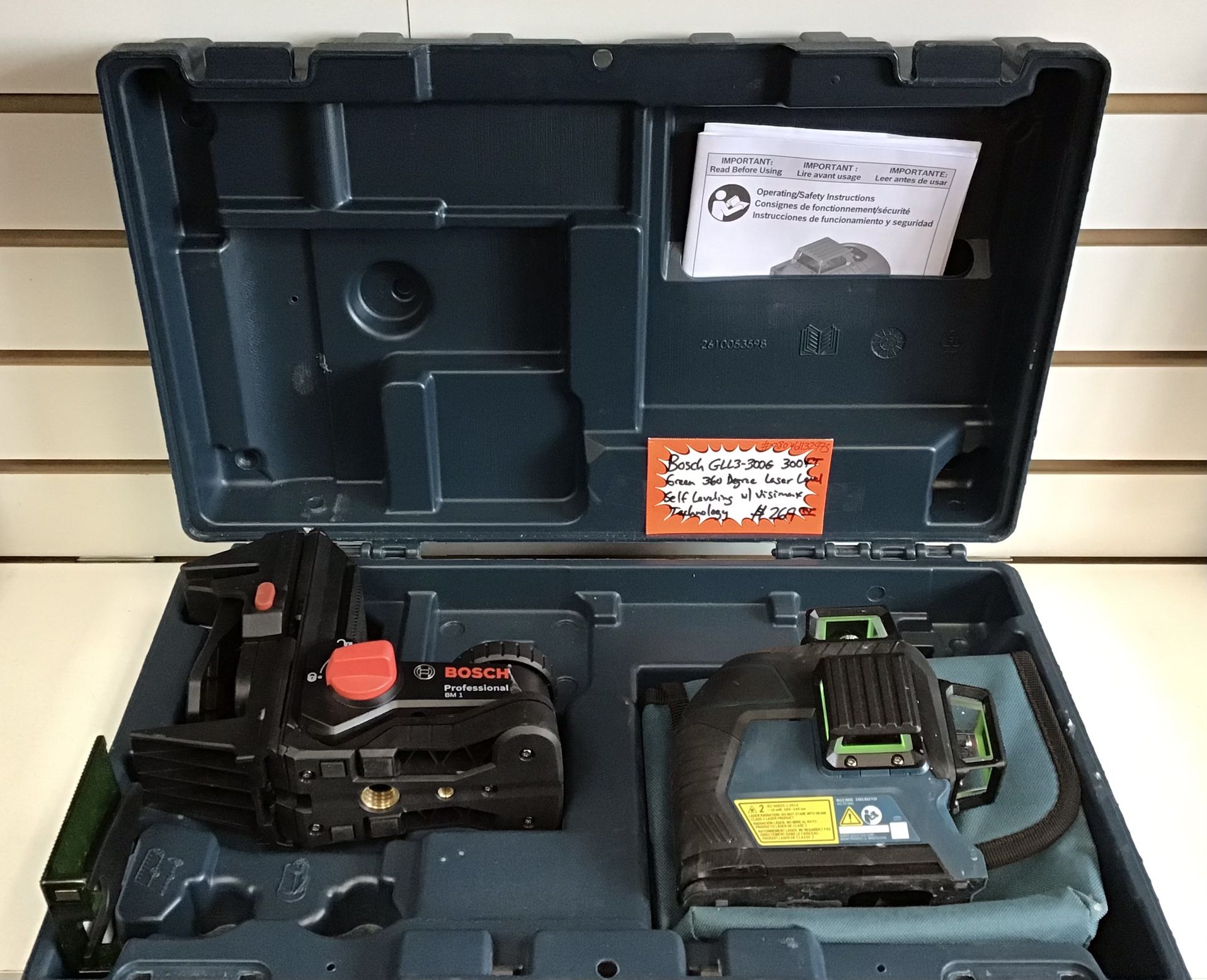 Bosch GLL3-300G 300ft Green 360 Degree Laser Level Self Leveling W/ Visimax Technology