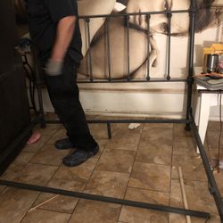 Nice  Dark Grey Metal Bed