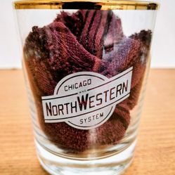 TRAINS  Chicago & Northwestern Commemorative Glasses
