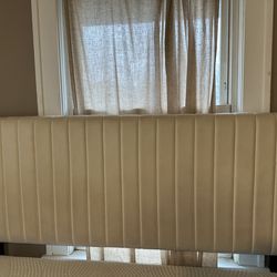 Beige Suede Headboard