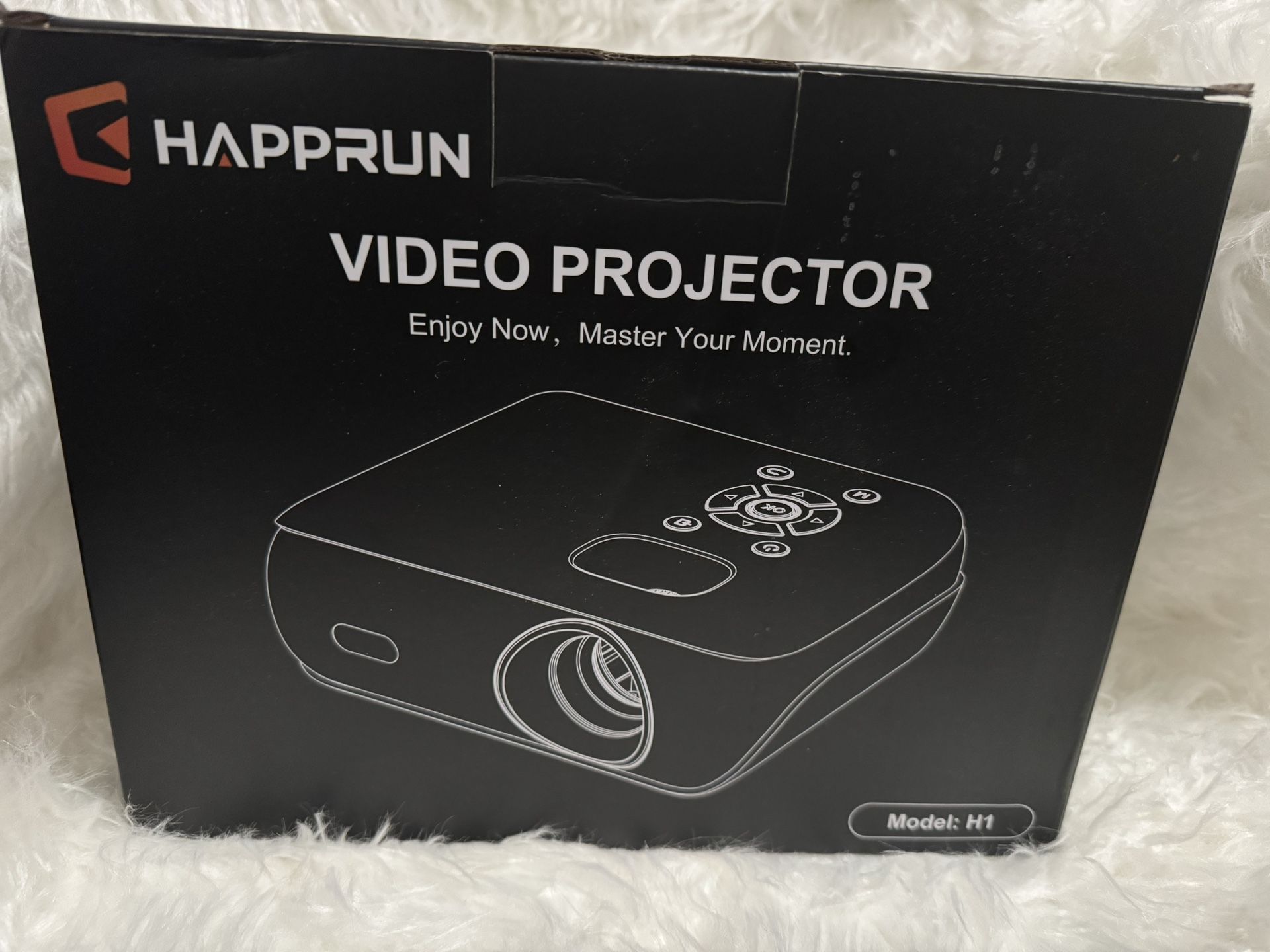 HAPPRUN H1 1080P 4K Video Projector, Support 40" to 200" Screen