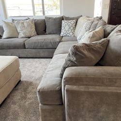 Gray Downfilled Robert Michael Sectional 