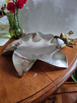 Brass Plater or House  Decor, W 14"
