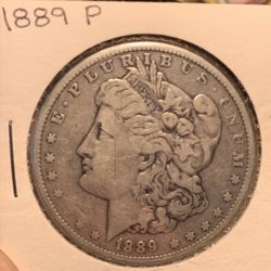 1889-P MORGAN SILVER DOLLAR 