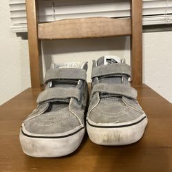 Grey checkered Youth Vans 2.5