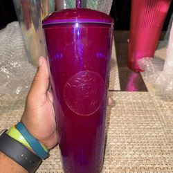 Purple starbucks cup 