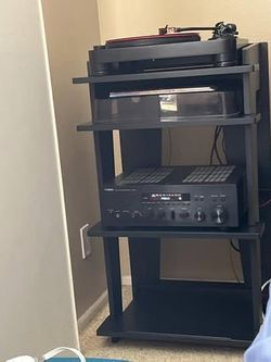 Crosley Soho Turntable & Vinyl Record Stand – Black  $100 OBO  Selling a Crosley Soho Turntable Stand in black. Perfect for keeping your record player