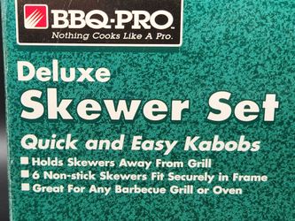 6 Skewer w/ Tray Set - Grilling - Patio Cooking