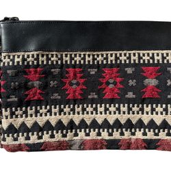 Amuse Society Boho Purse New w/Tags on-Leather & Embroidery 11x7 1/2