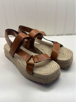 Zara Brown Platform Espadrille Sandals Women’s EU 37 US 6.5–7