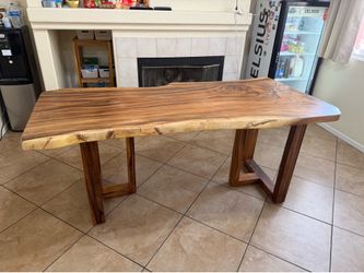 Stunning Live Edge Monkeypod Dining Table – Solid Wood – 71”