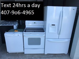 French door refrigerator glass top stove and dishwasher